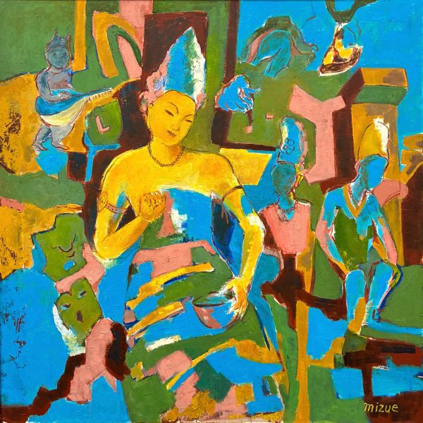 第74回 光陽展　委員　加藤　瑞恵（ｶﾄｳ ﾐｽﾞｴ）　シルクロード紀行―守門神（Ⅱ）　(油）S100